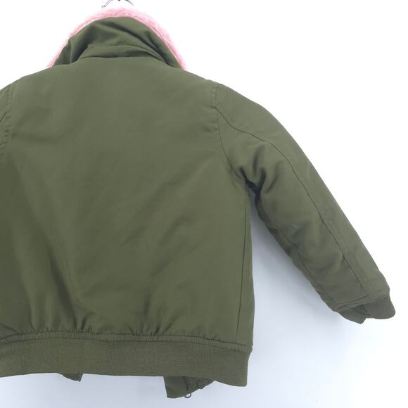 Buffalo David Bitton Toddler Girl Aviator Bomber Jacket Faux Fur Trim Collar 4T - Picture 11 of 12